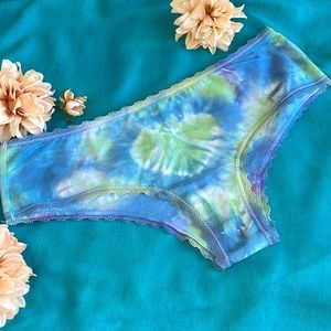 Blue and Green Tie-dye Lilly Pad Panty